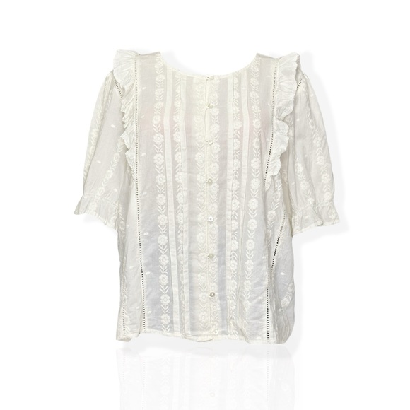 Sezane Tops - SÉZANE Paola Blouse - Ecru